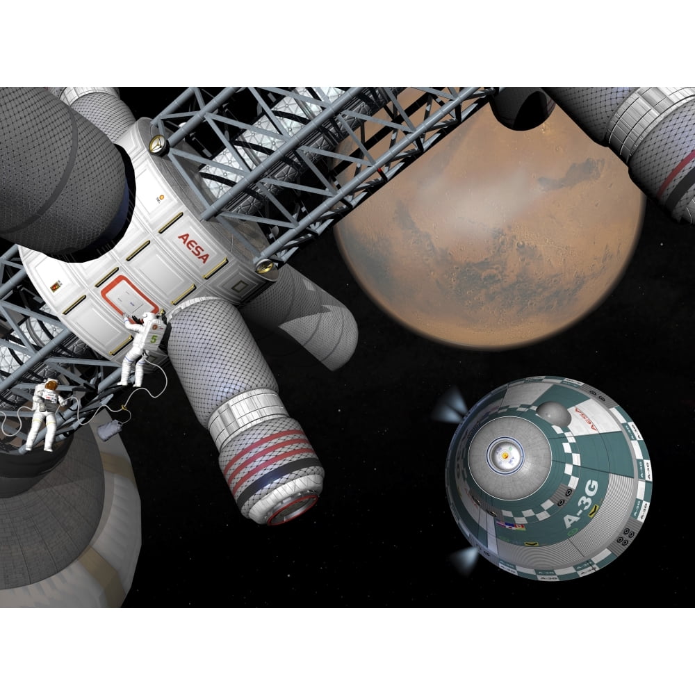 Artist's concept of a future space exploration mission Poster Print (32