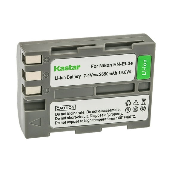 Kastar 1-Pack EN-EL3E Battery Replacement for Nikon EN-EL3e, EN-EL3a, EN-EL3 Battery, Nikon MH-18, MH-18a, MH-19 Charger, Nikon MB-D10, MB-D80 Battery Grip