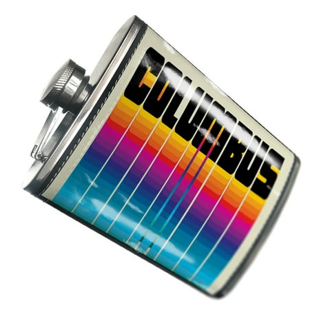 

NEONBLOND Flask Retro Cites States Countries Columbus