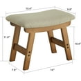thumbnail image 3 of Foot Stool Ottoman Foot Rest Under Desk,Small Stool for Living Room, Bedroom and Kitchen (Brown Legs - Beige Stool Surface), 3 of 17