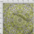 thumbnail image 3 of oneOone Cotton Jersey Lime Green Fabric Mandala Dress Material Fabric Print Fabric By The Yard 58 Inch Wide-C3, 3 of 6