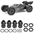 thumbnail image 5 of 4pcs Aluminum Alloy 17mm Hex 23mm Wheel Extension Adapter, RC Car Model RC Toy Accessory for 1/8 RC Car Model, RC Cars Trucks Off Road Bu-ggies (Black/Blue)[black], 5 of 9