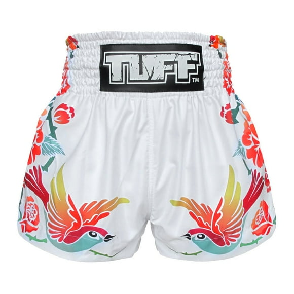 Tuff Muay Thai Shorts TUF-MS618-WHT-M