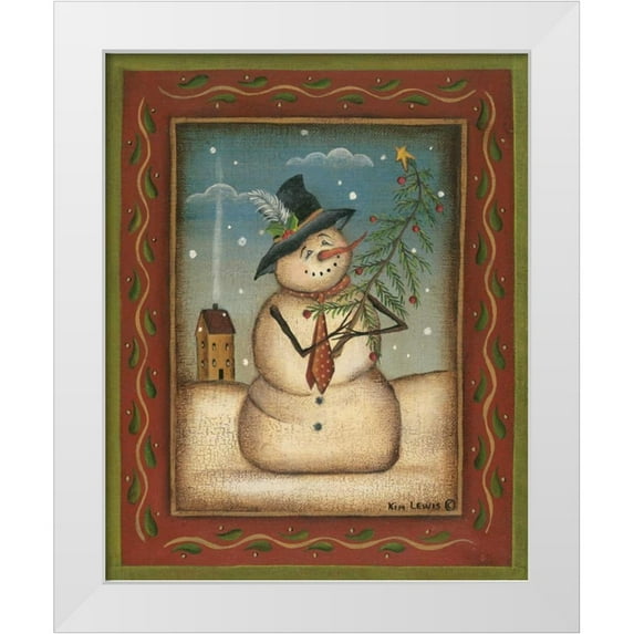 Lewis, Kim 26x31 White Modern Wood Framed Museum Art Print Titled - Perfect Tree
