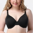 thumbnail image 4 of Bras for Women Full Cup Lightly Lined Plunge Underwire Bralette Plus Size Bras B C D DD DDD E F G H I, 4 of 7