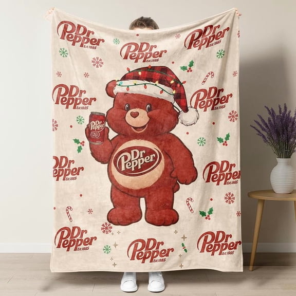 Funny  Flannel Blanket Adorable  Style Blankets Soft Comfortable Ideal Gift for Holiday Decorations for Machine Washable