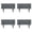 Grey-4Pcs, variant on Garden Fence Barrier Cover Brick Effect Edging, Detachable Splicing Flower Bed Border Panels, Stone Fencing for Yard Landscape, Outdoor Decorative Boundary Screen for Lawn & Walkway