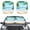 Beach Ocean Palm Print, variant on XYZCANDO Car Front Window Sun Shade with Spider Web Pattern, UV Reflective Sun Shade for Keeping Vehicle Cool on Hot Days