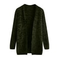 thumbnail image 2 of UTTOASFAY Men'S Long Sleeve Knit Pocket Cardigan Windbreaker Sweater Army Green 6(M), 2 of 4