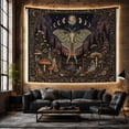 thumbnail image 6 of Luna Moth Under Moon Phases in Dark Forest, Mystical Vintage Style for Moth Lovers, Celestial Wall Decor Halloween Gift, Tapestry Wall Hanging for Bedroom and Dorm, 6 of 7