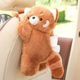 thumbnail image 3 of Yvsxxv Car Tissue Holder, Cute Raccoon Tissue Box Cover Hanging Plush Paper Storage Holder Napkin Box Tissue Dispenser for Home Office Car Decoration, 3 of 7