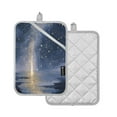 thumbnail image 2 of 2 Pack Pot Holders for Kitchen Heat Resistant Hot Pads Sets for Cooking Baking Sky Full Of Shooting Stars, 2 of 7