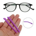 thumbnail image 2 of Unique Bargains 5 Pair Eyeglass Temple Tips Flat Head Square Hole Pattern Anti-slip Ear Hooks 2.72"x0.27" Purple, 2 of 5