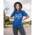thumbnail image 6 of VILOVE Women Baseball Mom Shirt Baseball Heart Graphic T-Shirt Game Day Short Sleeve Tops, 6 of 7