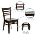 thumbnail image 4 of Flash Furniture HERCULES Series Ladder Back Walnut Wood Restaurant Chair, 4 of 11