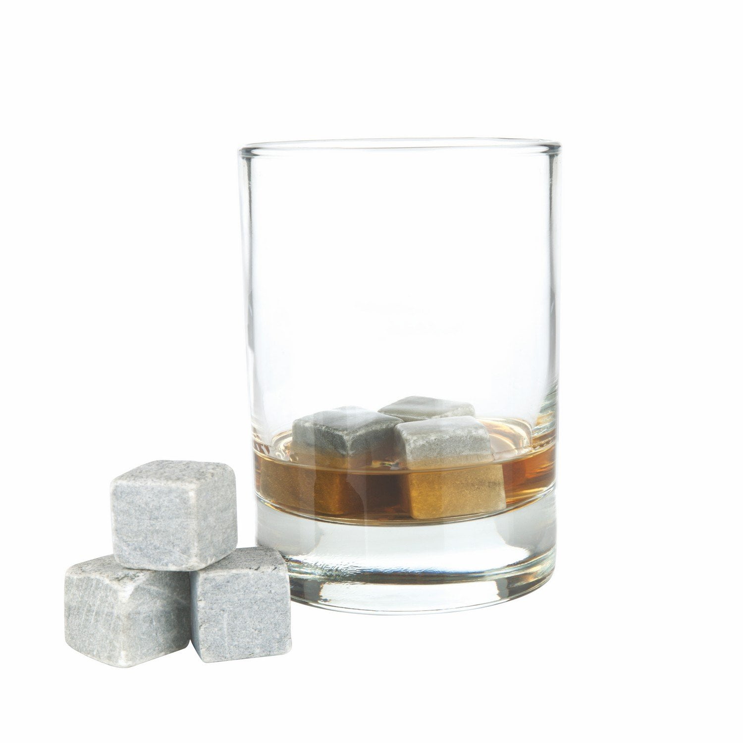 Whiskey Ice Cube, Glacier Rocks Set Of 6 Soapstone Whiskey Chilling