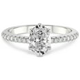 thumbnail image 3 of 4 Carat IGI Certified Oval Shape Lab Grown Diamond Engagement Ring | 14K White Gold | Etienne Secret Halo Diamond Ring | FG-VS1-VS2 Quality Friendly Diamonds, 3 of 4
