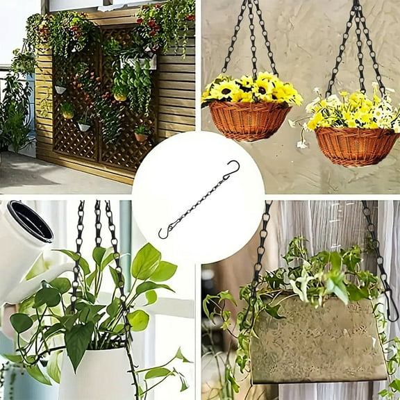 TaTaai 3Pcs Hanging Chains 11 Inch, Garden Plant Hangers for Hanging Bird Feeders, Billboards, Chalkboards, Basket, Planters, Lanterns, Wind Chimes and Decorative Ornaments 11.4in