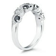 thumbnail image 2 of SZUL Black & White Diamond Women's  Band in 10K White Gold, 2 of 3