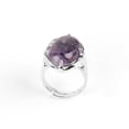 thumbnail image 1 of Ring Oval Natural Stone Cabochon Tiger Eye Opal Unakite Pink Quartz Lapis Lazuli, 1 of 6