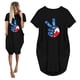 thumbnail image 2 of Vestido suelto de manga corta informal con estampado de verano para mujer con bolsillo y cuello redondo Fridja  qw3389, 2 of 5