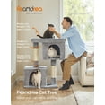 thumbnail image 4 of Cat Tree 39.8-Inch Cat Tower for Extra Large Cats up to 44 lb, Cat Condo with Large Perch, 2 Cat Caves, Scratching Post, Light Gray, 4 of 9