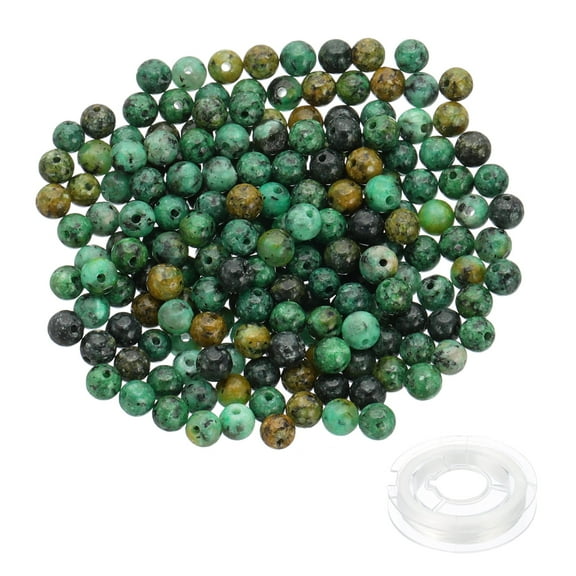 10mm Aventurine Beads, 100 Pcs Round Natural Gemstone Beads Smooth Stone Beads Jade Tiger's Eye Loose Glass Beads for Bracelet Necklace Jewelry Making DIY, Brown Black Yellow