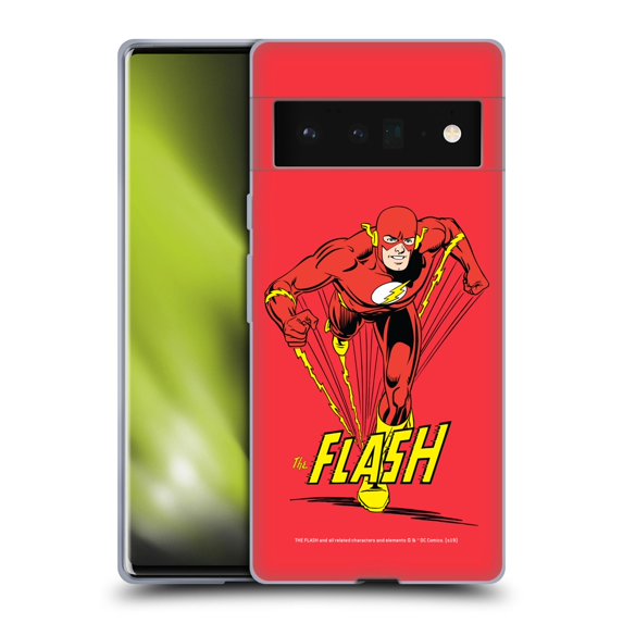 Head Case Designs Officially Licensed The Flash DC Comics Vintage Speedster Soft Gel Case Compatible with Google Pixel 6 Pro