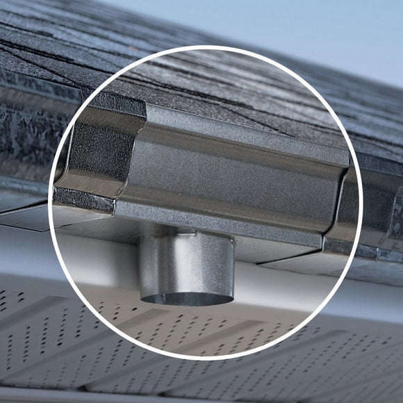 Salida de bajante Amerimax de aluminio metálico C de 3 x 2 pulgadas