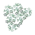 thumbnail image 2 of 100 cuentas de flores para hacer joyas, pulseras, manualidades, regalo para mujer, dijes de flores, adornos hechos a mano, collares, cuentas florales. Verde, 2 of 8