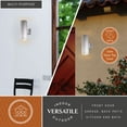 thumbnail image 3 of Chiasso Aluminum 2 Light Silver Cylinder Outdoor Wall Lantern Clear Glass, 3 of 10