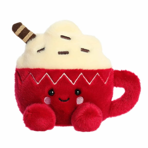 Aurora - Mini Red Festive Stuffed Animal - 6" Cassia Hot Cocoa - Palm Pals