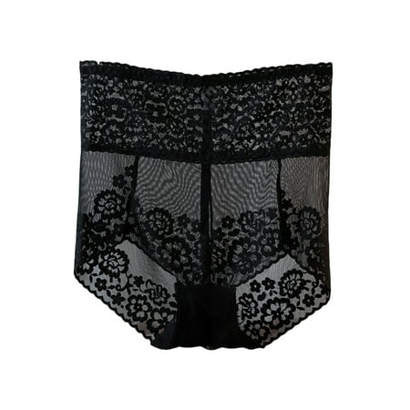 

Womens Sexy Lace Underwear Cotton Crotch Panties High Waisted Floral Lace Brief Tulle Underpants