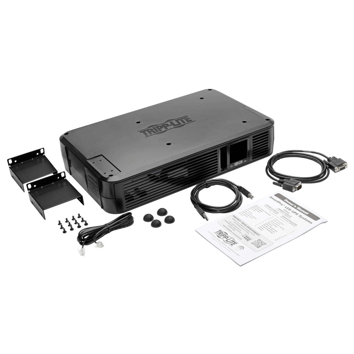 Tripp Lite 1500VA Smart UPS Battery Backup, AVR, LCD, Line Interactive, Rack/Tower, 8 Outlets, 120V, USB, DB9 (SMART1500LCD)
