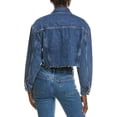 thumbnail image 2 of Sandro womens  Cropped Denim Jacket, 40, Blue, 2 of 3