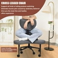 thumbnail image 5 of Upgraded Ergonomic Cross Legged Swivel Chair, Adjustable Height and PU Leather, Meditation Chair with Wheels, Wide Kneeling Chair with Back Support, Home and Office, 5 of 9