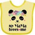 thumbnail image 3 of Inktastic My Yiayia Loves Me Yia Yia Bear Girls Baby Bib, 3 of 4