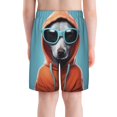 thumbnail image 3 of Cauagu Cool Dog In Hoodie Print Swim Trunks for Men,Youth Boys Swim Shorts Compression Liner Beach Shorts Boys' Swimming Shorts 7-20 Years Bathing Suit-X-Large, 3 of 7