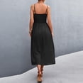 thumbnail image 3 of Robe Longue d'Été pour Femmes Robe à Bretelles Bouton Solide Décontractée Longue Robe d'Été Décontractée pour Femmes, 3 of 8