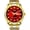 Rose Gold, variant on Men's Double Calendar Watch, Fashionable Alloy Steel Belt, Waterproof and Luminous Wristwatch