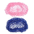 thumbnail image 4 of 2 gorros de red de ganchillo hechos a mano, gorros largos para dormir, gorros de dormir protectores para el cabello (azul rey y rosa, 1 pieza de cada color), 4 of 8