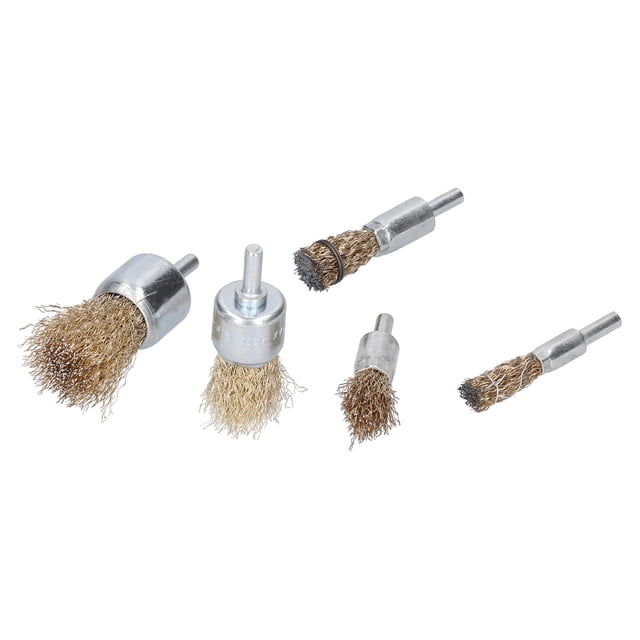 Brocas de rueda de alambre de 9 piezas con varilla para cepillo de pulido de amoladora eléctrica