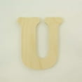 thumbnail image 2 of Package of 1, 8 Inch X 3/4" Thickness Baltic Birch Wood Letter U in The Goudy Heavy Font, Thick, Upper Case for Art & Craft Project, Made in USA, 2 of 4