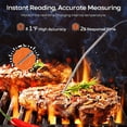 thumbnail image 4 of Digital Meat Thermometer with Large Touchscreen LCD, with Long Probe, Kitchen Timer, Backlight Instant Read for Smoker Kitchen BBQ Oven, Grill Thermometer, Cooking Food Meat Thermometer, 4 of 8