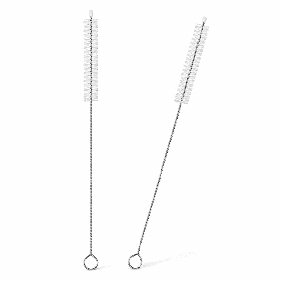 Straw Cleaner Brush,Reusable Metal Handles Straw Cleaner Brush Extra Long,10mm Wide Straw Cleaner Brush for Sippy Cup,Water Bottle and Tubes (Clear Clear)
