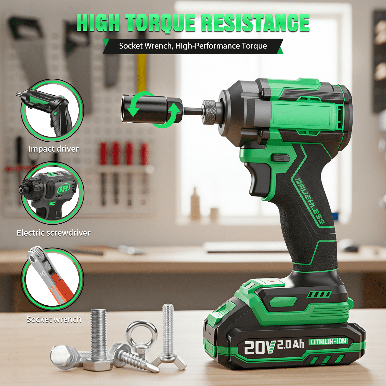 86PCS Magnetic Impact Nut Driver Set, Metric & SAE Nut Driver Bits with Extension Bit Holder, Universal Socket, Wing Nut Driver and Power Bits, Storage Case Included
