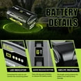 thumbnail image 4 of 2Pack 6.0Ah 40V OP4040 Lithium-lon Replacement for Ryobi Battery 40V Compatible with OP4050A OP40201 OP4026 OP40261 OP4030 OP40301 OP4050 OP4060, 4 of 8