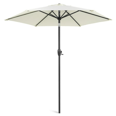 Best Choice Products 7.5ft Heavy-Duty Outdoor Market Patio Umbrella w/ Push Button Tilt, Easy Crank Lift - (Best Collapsible Umbrella Uk)