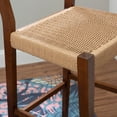 thumbnail image 3 of Powell Crawford 29" Indoor Wood Bar Stool with Handwoven Rope Seat, Set of 2, Brown/Natural, 3 of 9