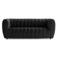 thumbnail image 2 of Furniture of America Totulem Boucle Fabric Channel Tufted Sofa in Black, 2 of 13